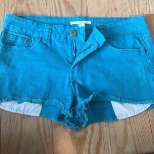 Turquoise shorts