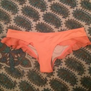 Victorias Secret ruffle coral bikini bottom