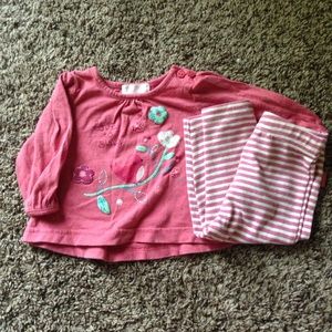 Pumpkin Patch Outfit top:0-3m bottoms:3-6m