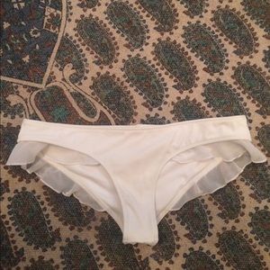 Victorias Secret white ruffle bikini bottom