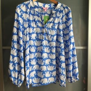 Lilly Pulitzer Elsa Top - Elephants