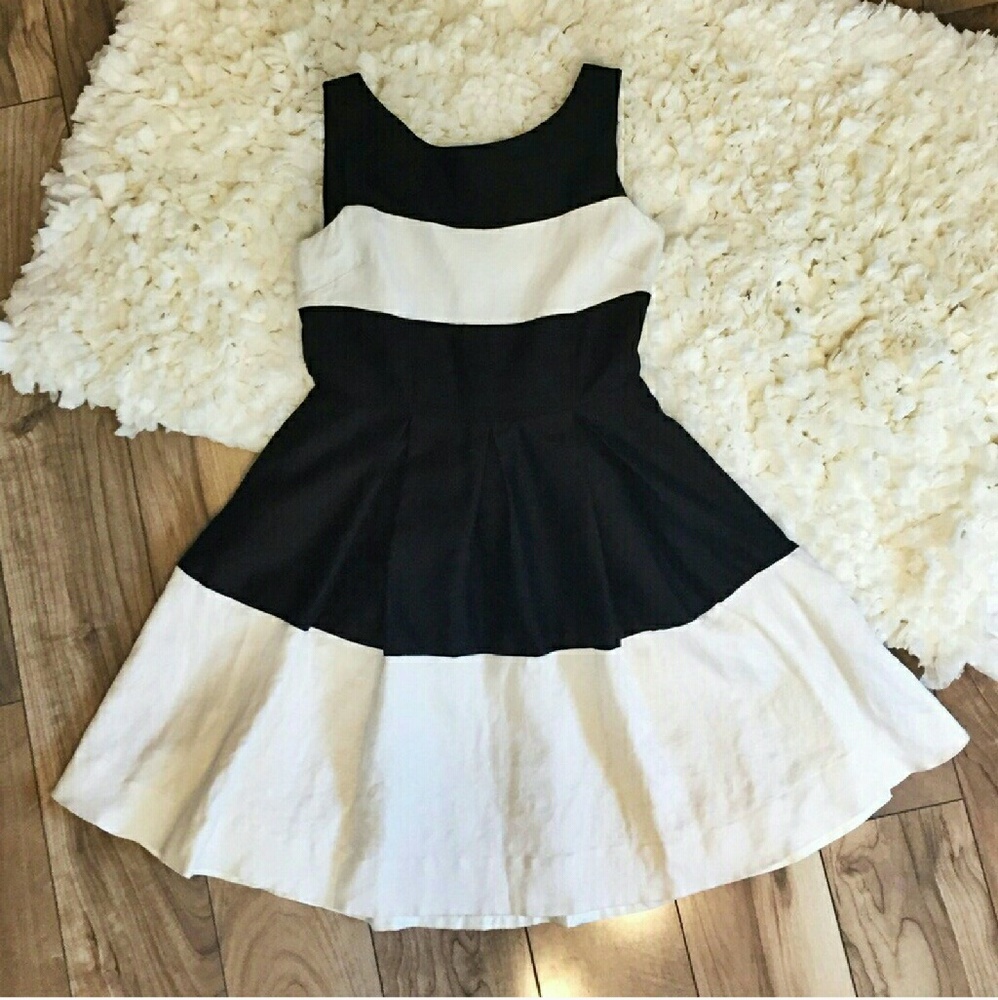 Kate Spade Gayle black and white striped dress