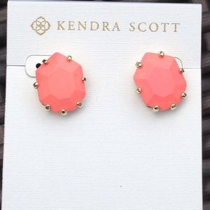 Kendra Scott "Morgan" coral stud earring