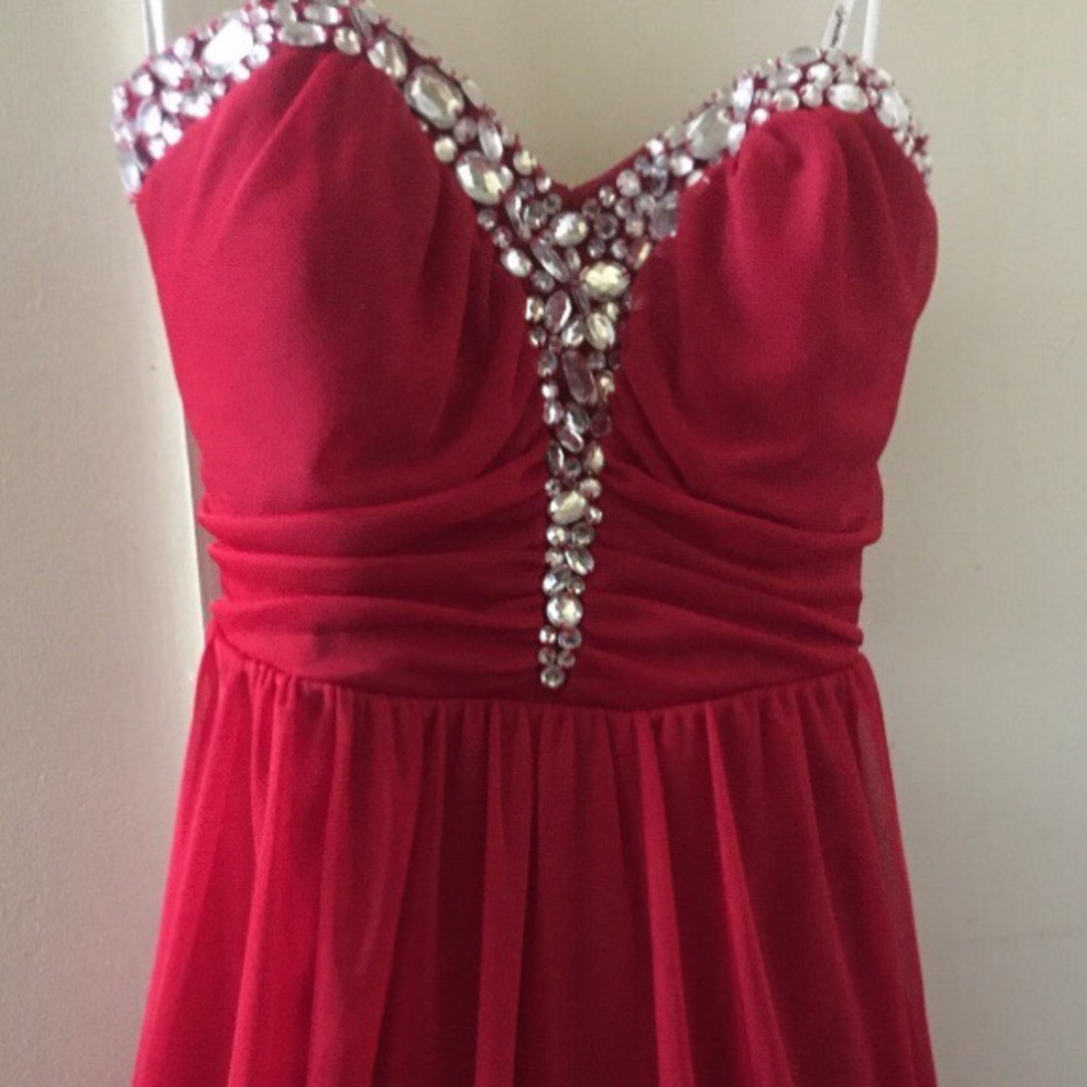 Red Rhinestone Dress