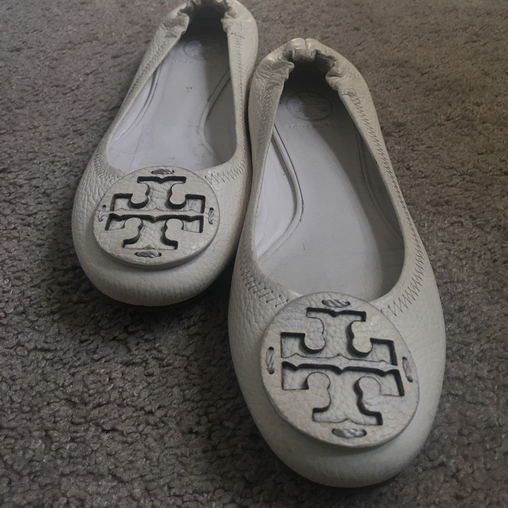 White Tory Burch flats