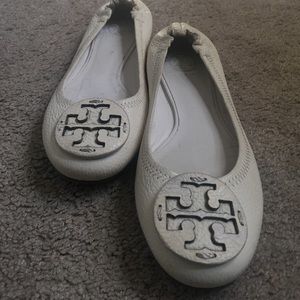 White Tory Burch flats