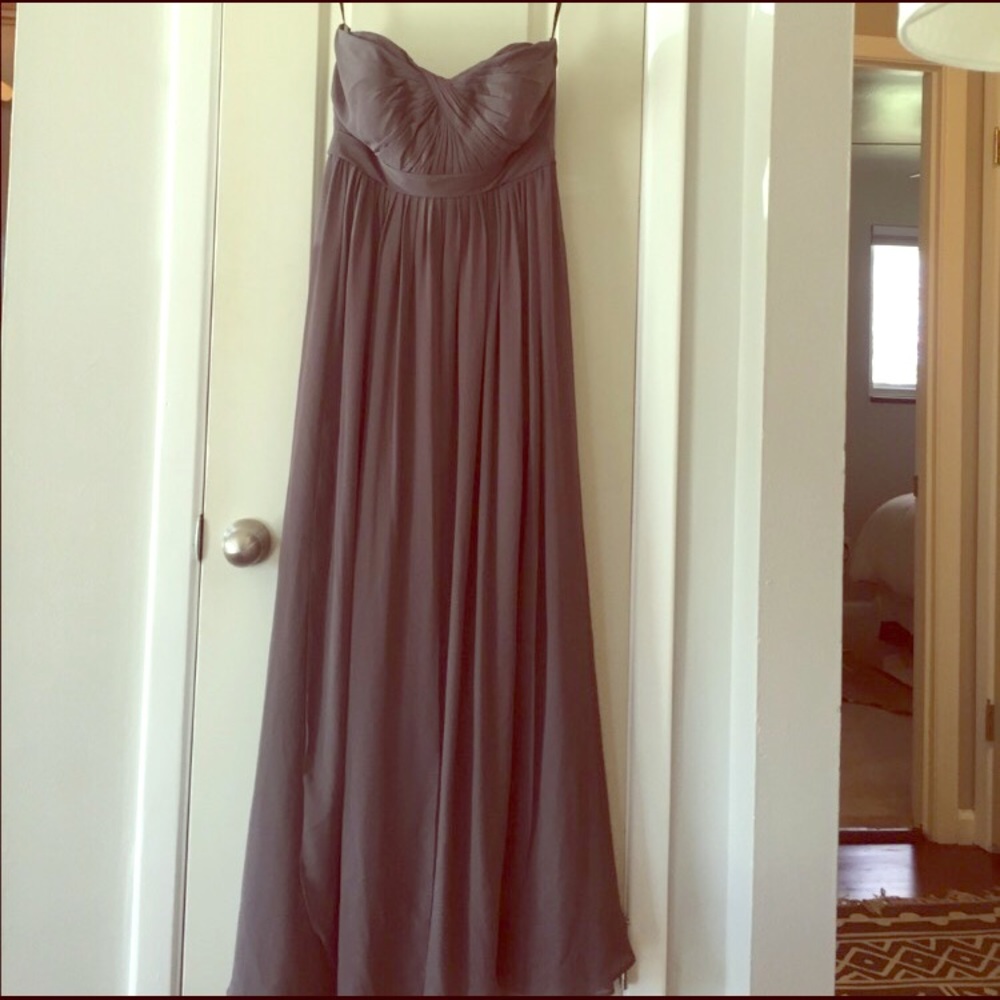Jenny Yoo collection evening gown grey