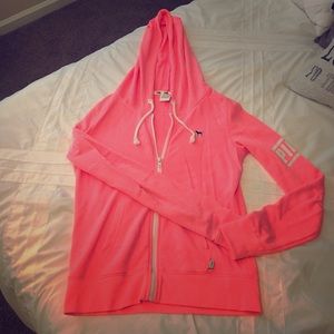 Pink zip-up Hoodie