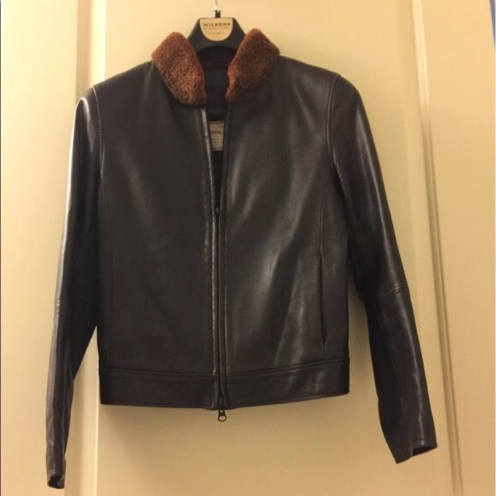 Women's Lambskin Leather Zip Front Blazer/Jacket