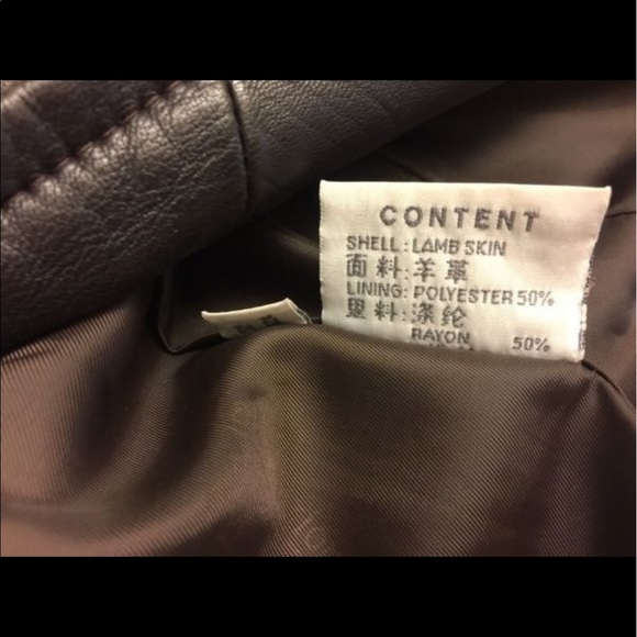 Women's Lambskin Leather Zip Front Blazer/Jacket - Picture 7 of 8