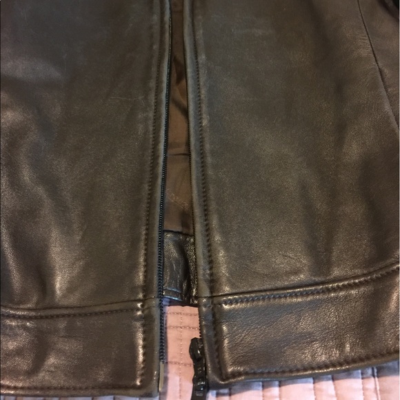 Women's Lambskin Leather Zip Front Blazer/Jacket - Picture 4 of 8