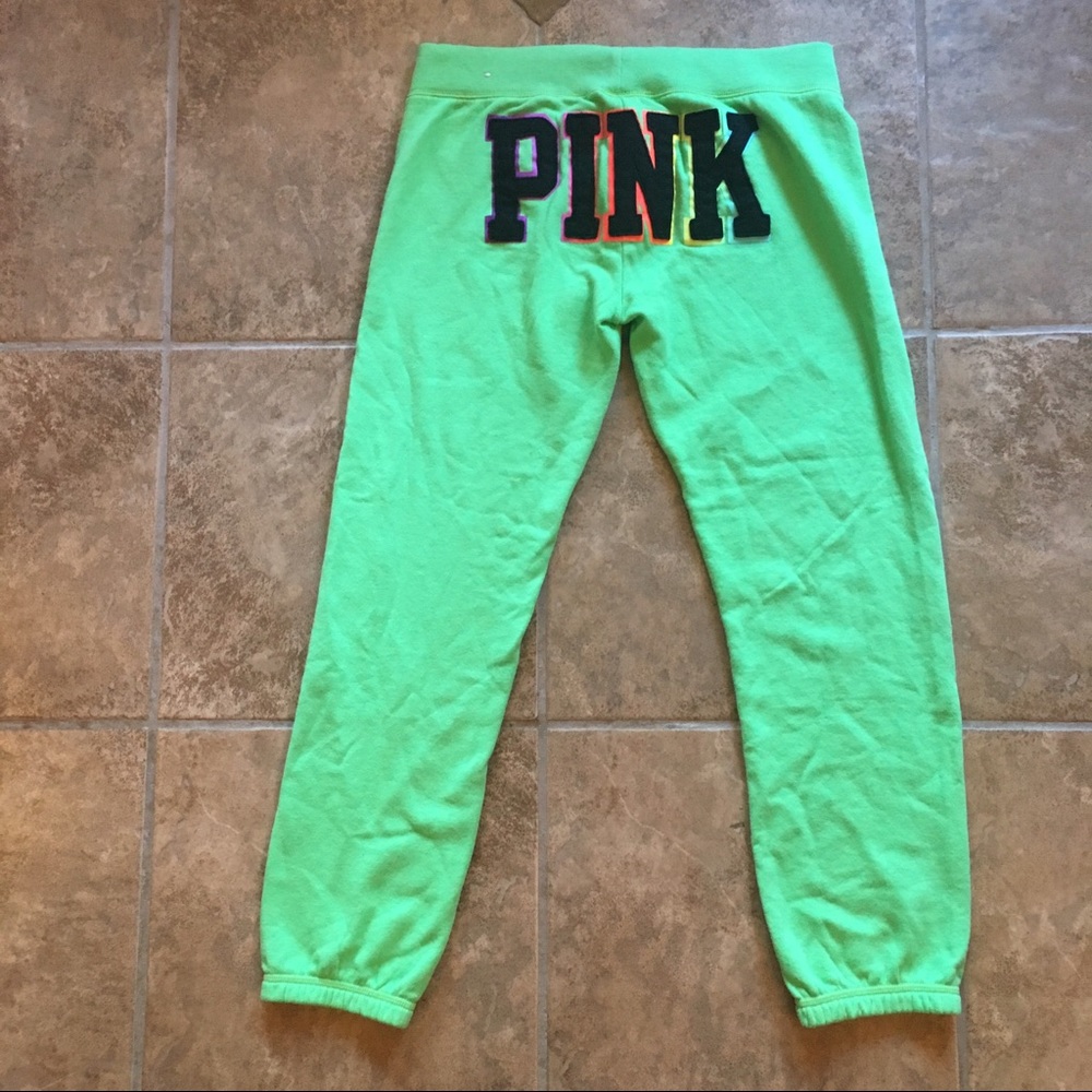 VS PINK Rainbow Logo Drawstring Sweatpants