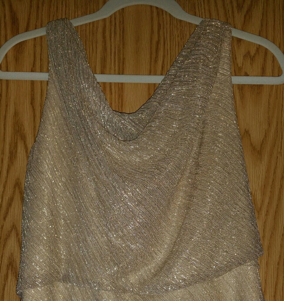 Jenny yoo collection long gold dress
