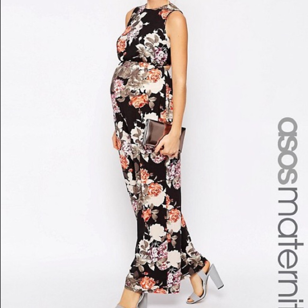 Asos floral maternity jumpsuit
