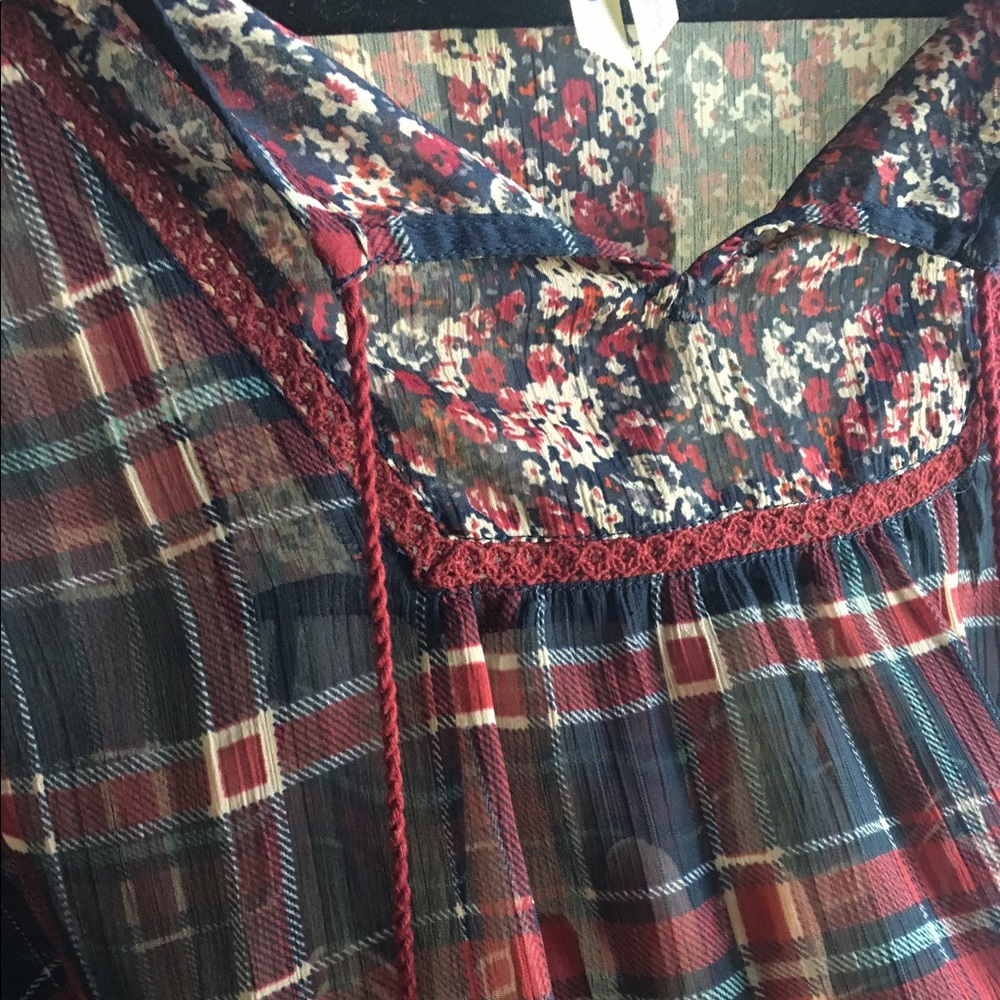 Flannel Patterned blouse - Picture 2 of 2