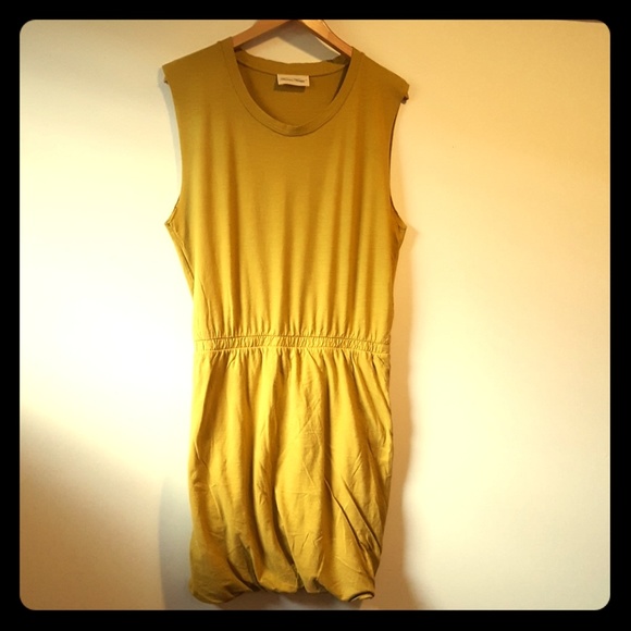 American Vintage Dresses & Skirts - Chartreuse bubble skirt cotton dress