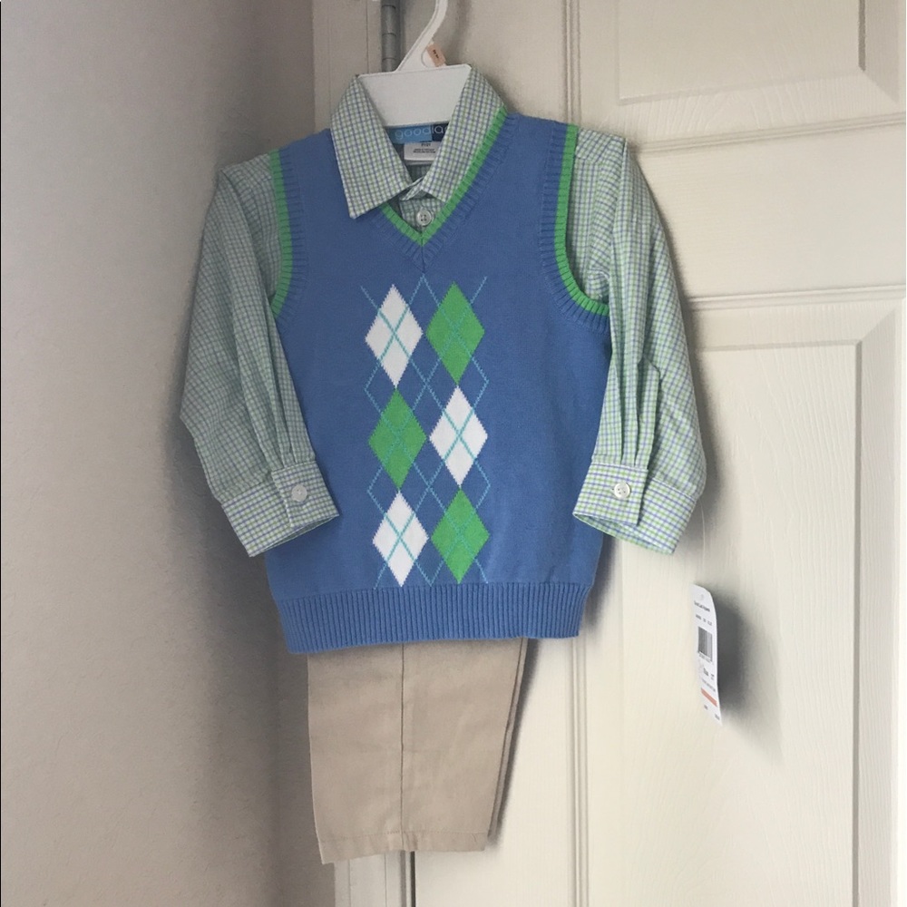 Brand New Argyle Sweater Vest 3 Piece Set Vest,