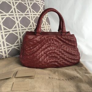 Auth Bottega Veneta Intrecciato Small Basket Tote