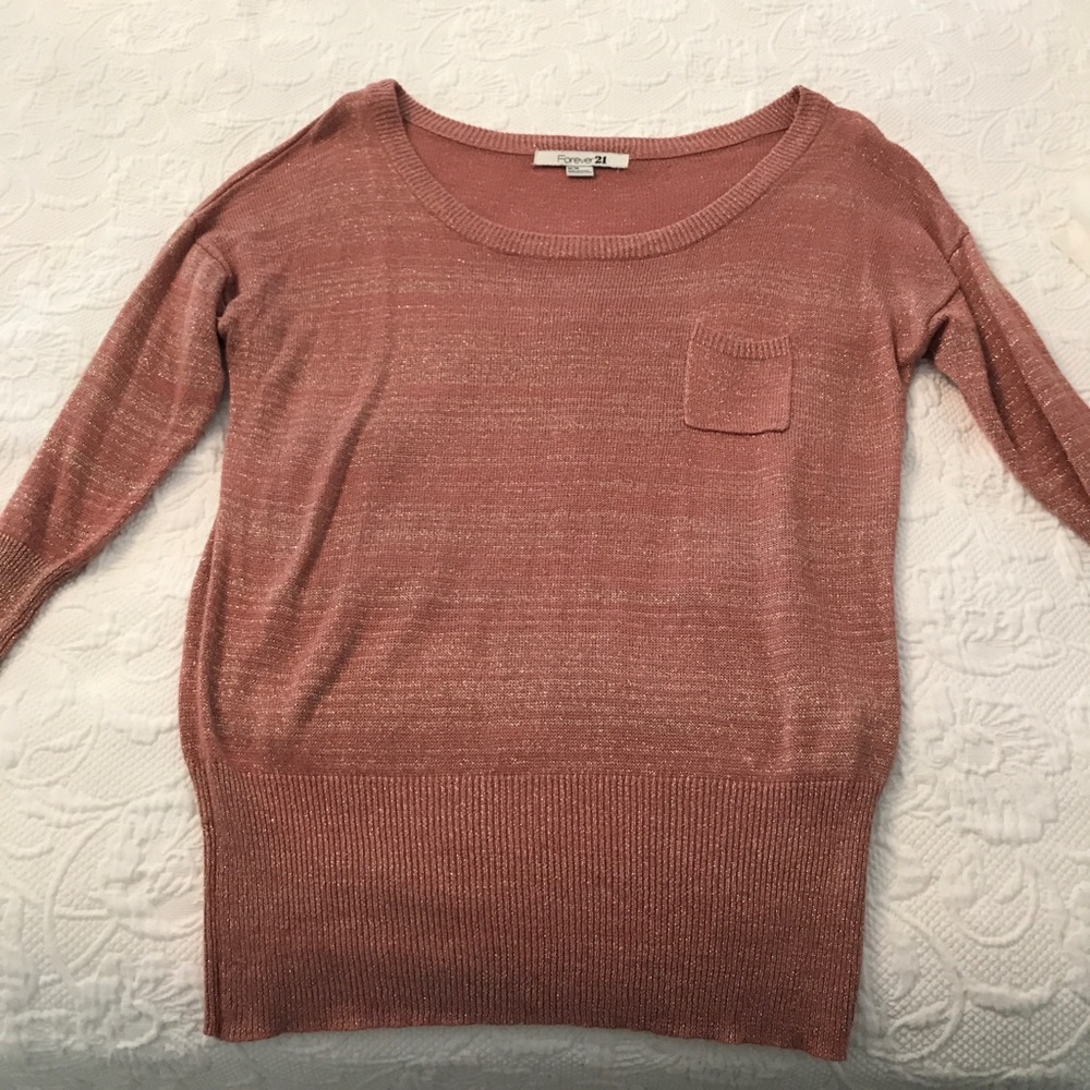 Pink and Gold Medium Forever 21 Sweater