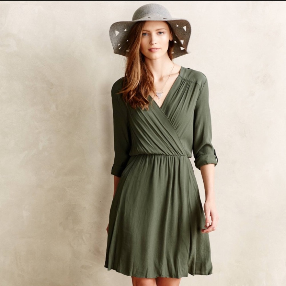 Anthropologie  Green Dress