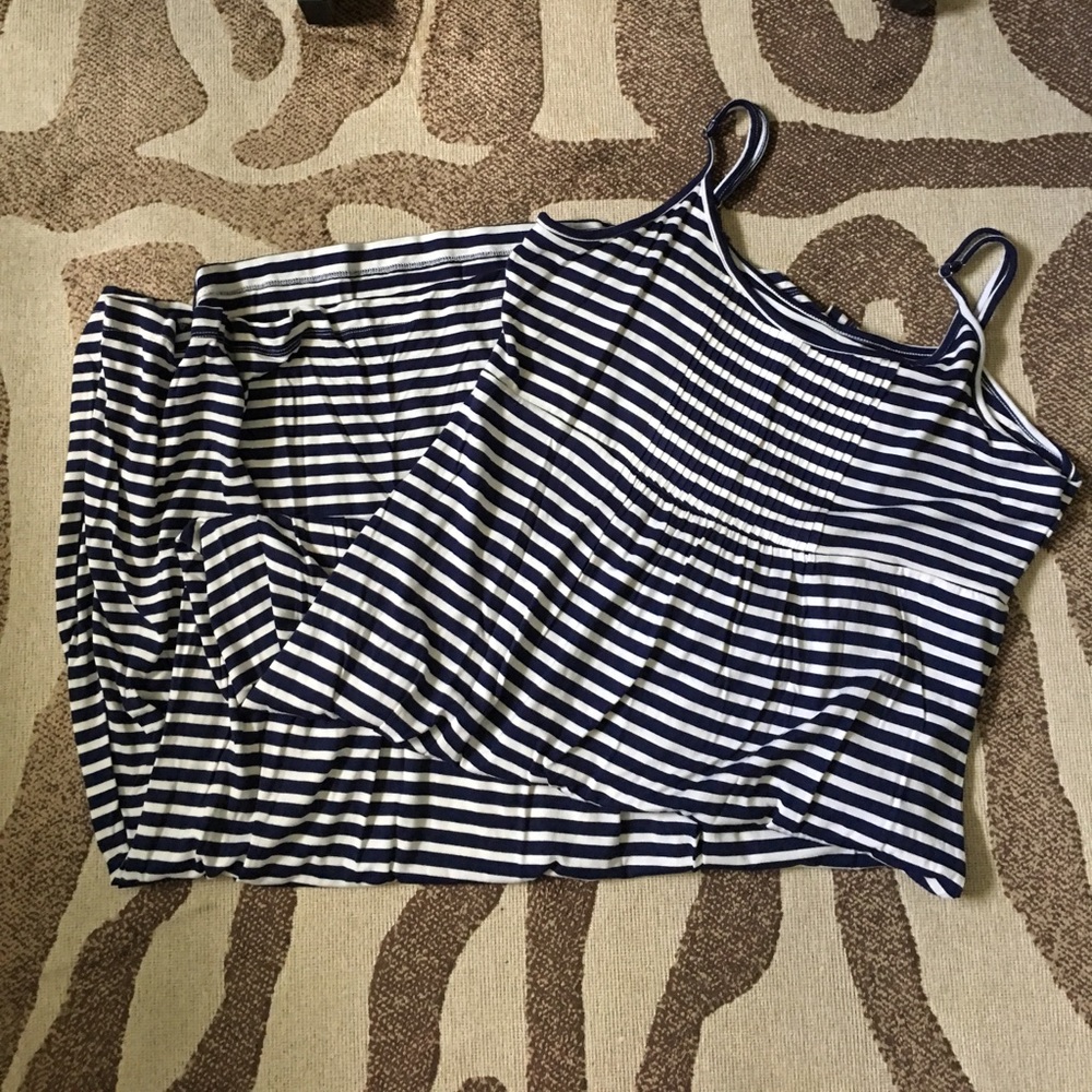 Nautical Striped Maxi Sundress