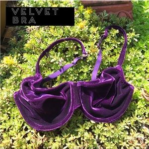 Vintage Purple Velvet Bra