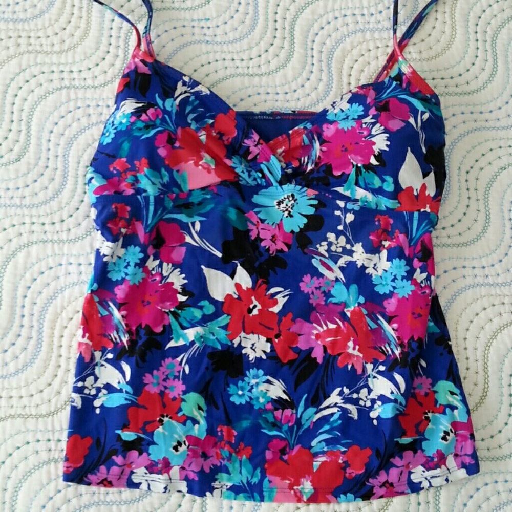 Swim Tankini Top ONLY Size L, 12-14, NWOT, Catalin