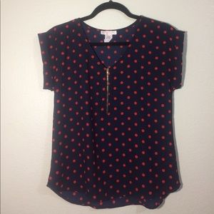 Polka Dot Lightweight Top