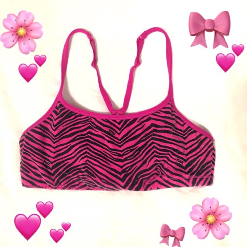 VICTORIA'S SECRET PINK ZEBRA LOUNGE BRALETTE