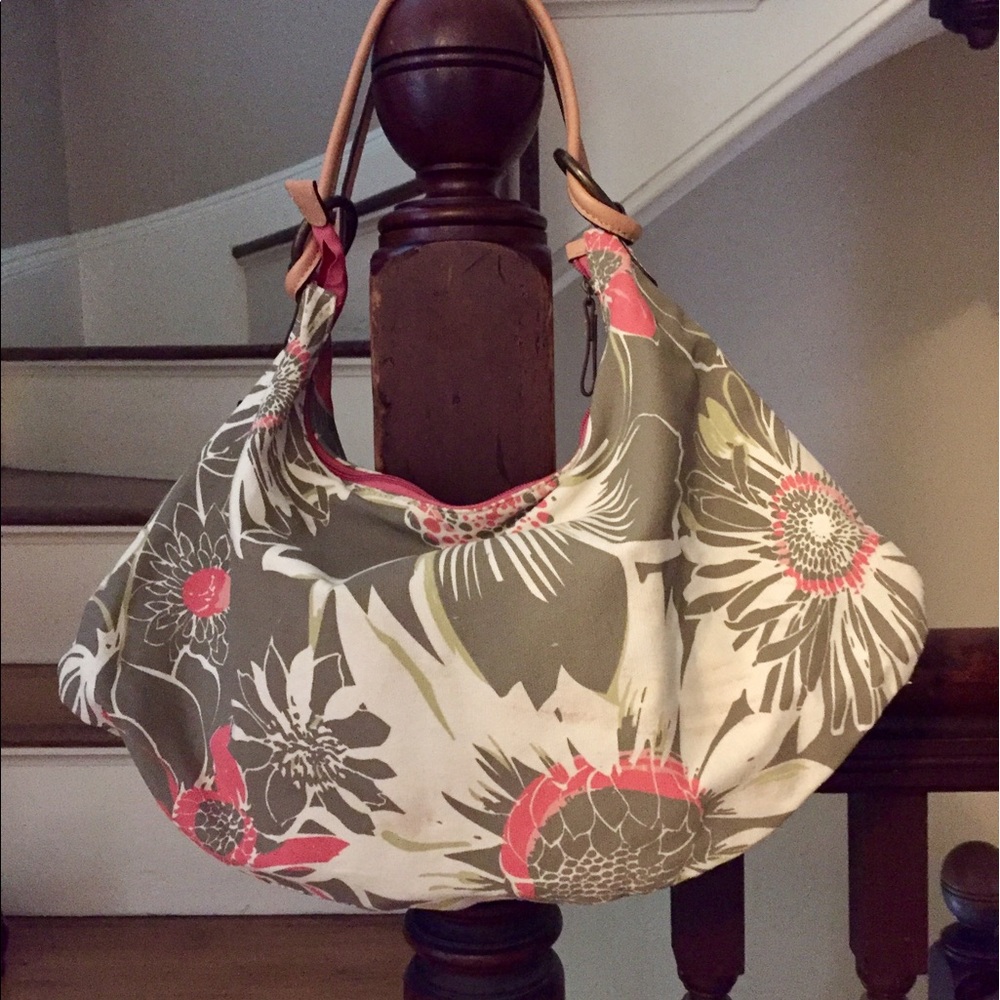 Hobo brand floral fabric hobo bag