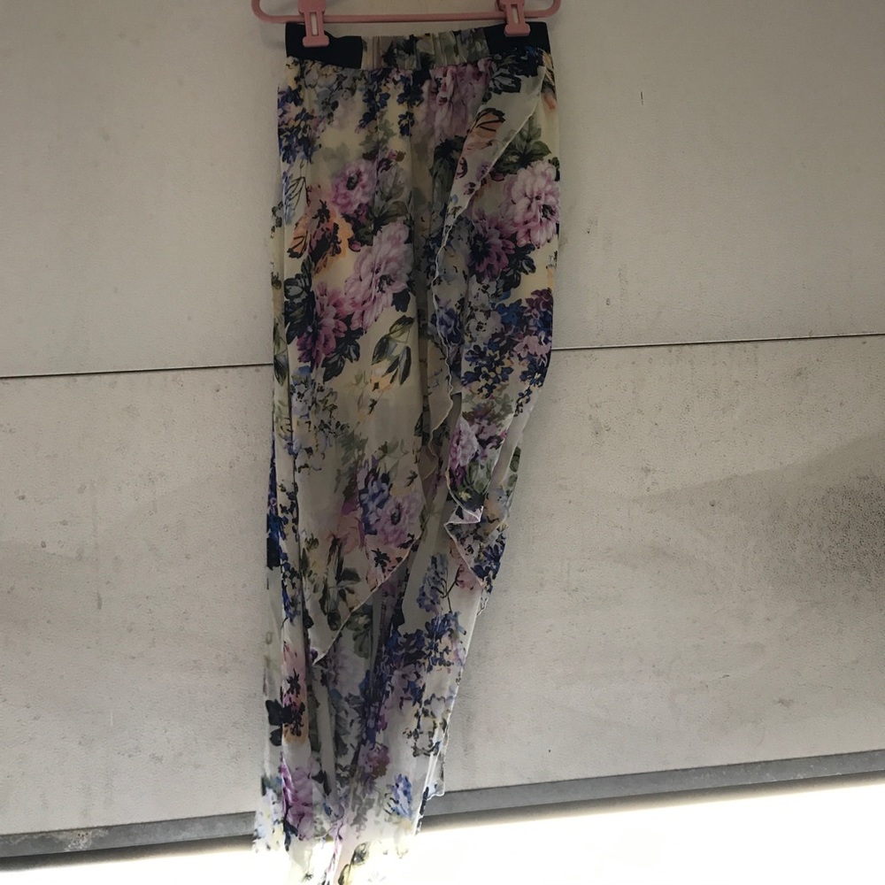REDUCED!!! Papaya floral skirt