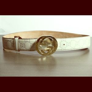 Signature Leather Tan Gucci Belt