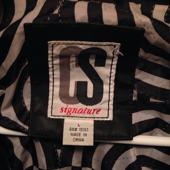 CS Signature Long Black Slicker Jacket Large - Picture 3 of 3