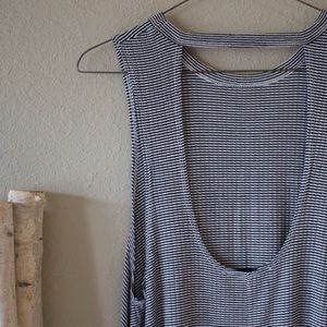 Audrey 3+1 Black/White Striped Mini Dress