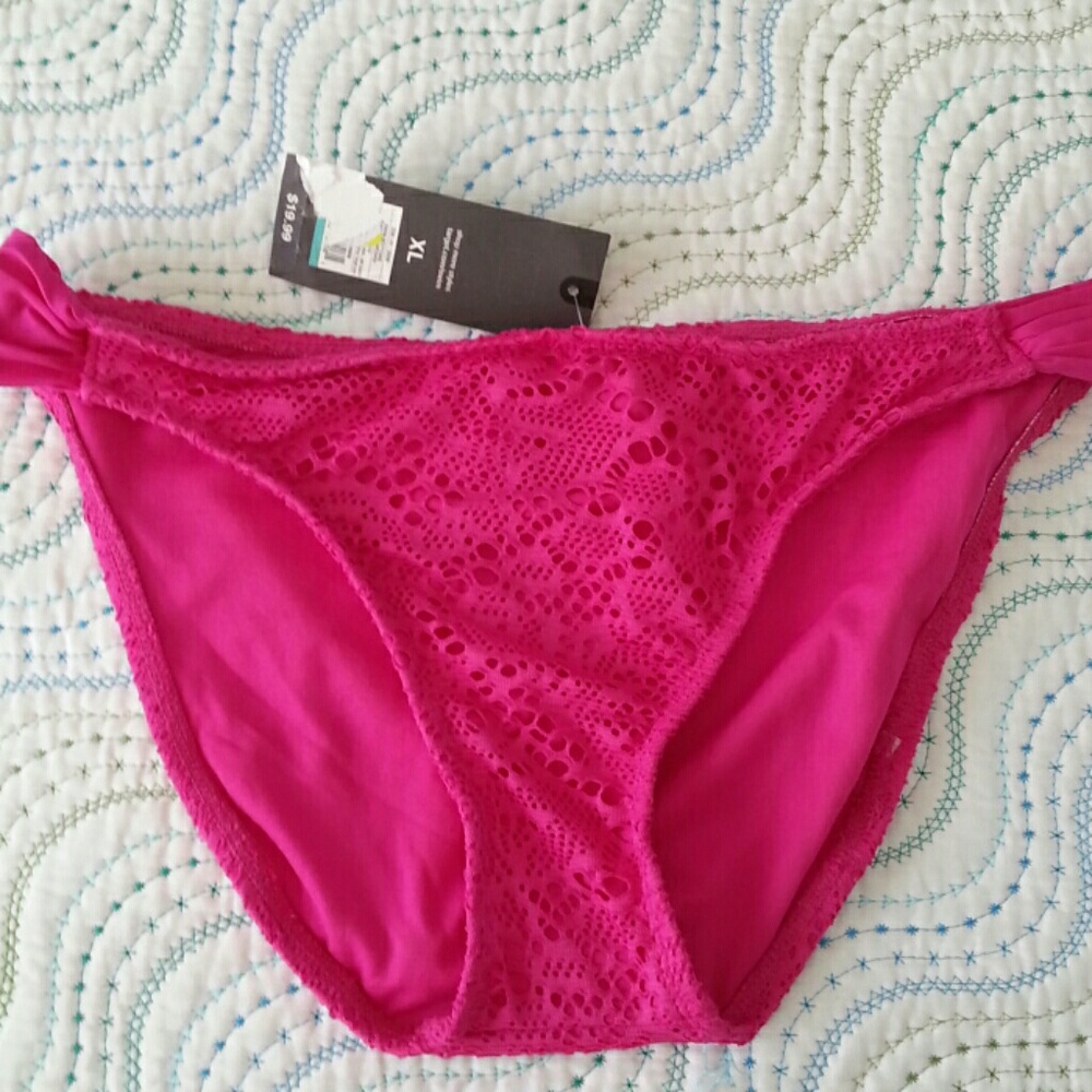 XL Bathing Suit Bottom ONLY, Mossimo, Dark Pink
