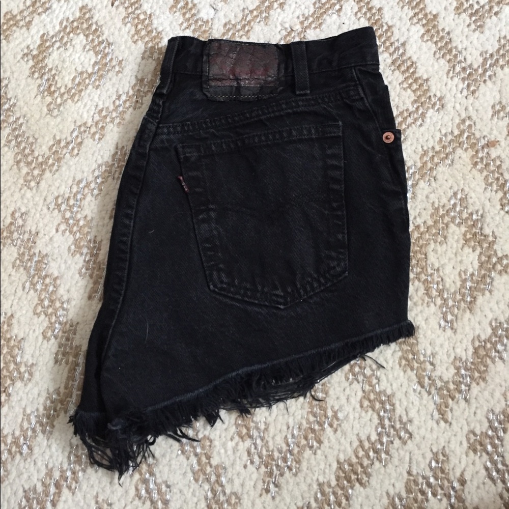 Black Levi jean shorts