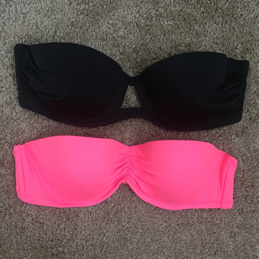 Bundle of Victoria's Secret strapless bikini tops