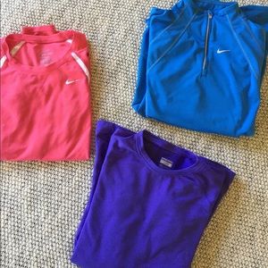 Three lightly/never used Nike long sleeves