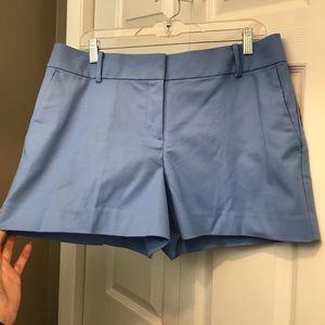 Ann Taylor Loft Riviera Blue Sateen Shorts Size 10