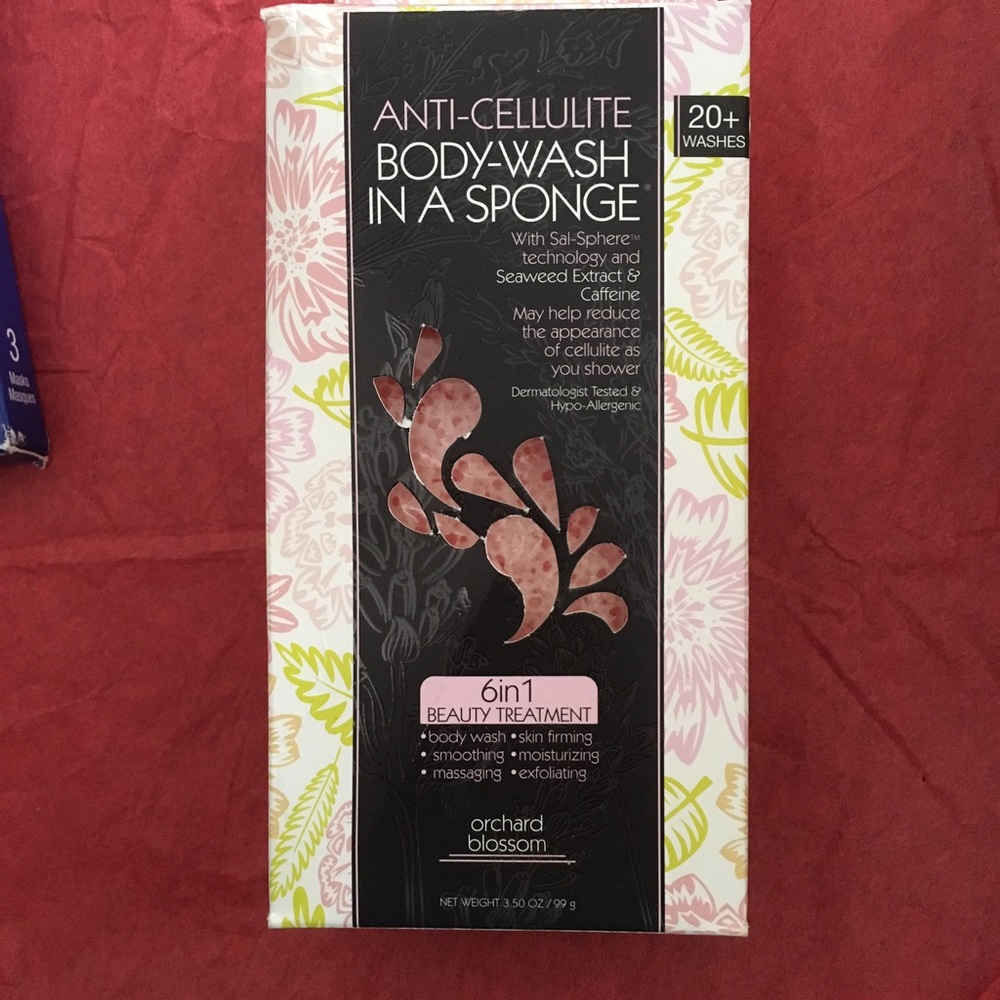 Anti-cellulite body wash in a sponge. 20+  washes