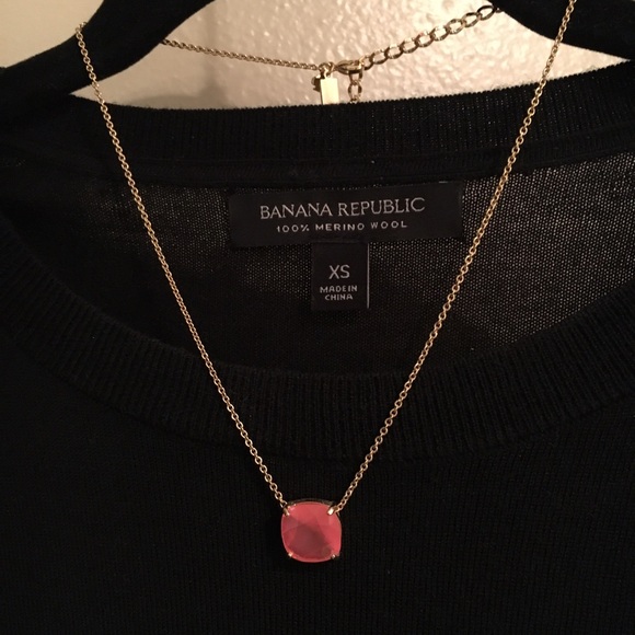 💕NWT Kate Spade Mini Stone Hot Pink Necklace - Picture 2 of 4