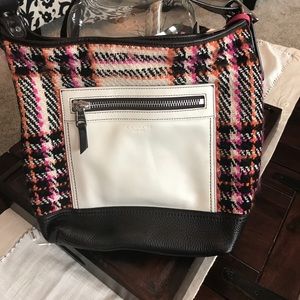 Vintage Coach Colorblock Plaid Duffel