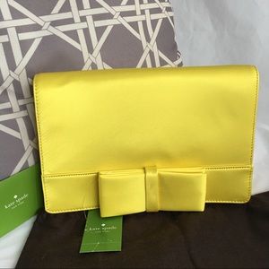 NWT Kate Spade Gloria Wedding Belles Yellow Clutch