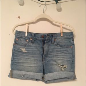 Madewell High-Rise Denim Boy Shorts