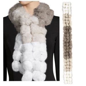 Accessories - ๐Host Pick๐Genuine Rabbit-Fur PomPom Scarf Taupe Accessories - ๐Host Pick๐Genuine Rabbit-Fur PomPom Scarf Taupe