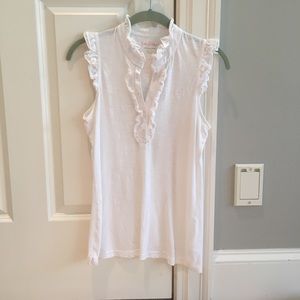 LILLY PULITZER Ruffled Button-Down Tank