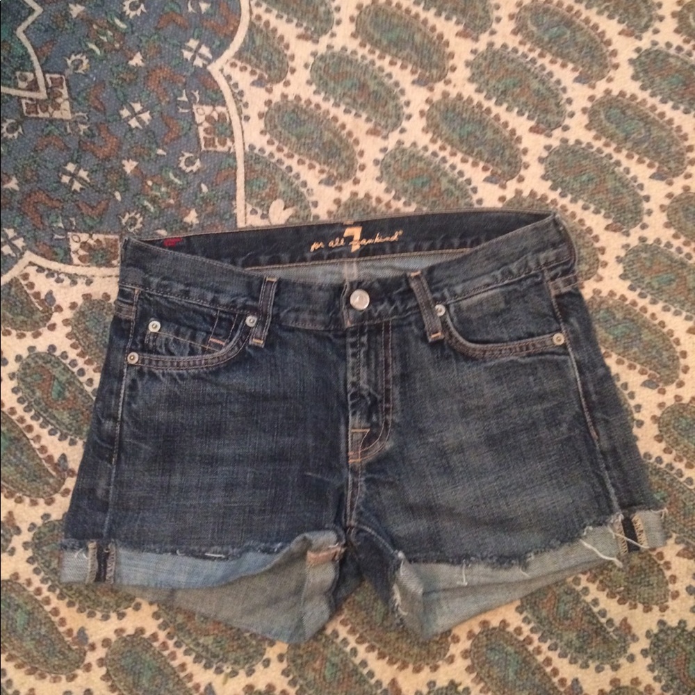 7 for all mankind jean shorts