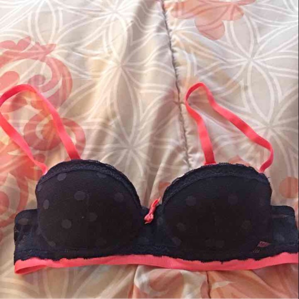 Navy Balconette Push-Up Bra