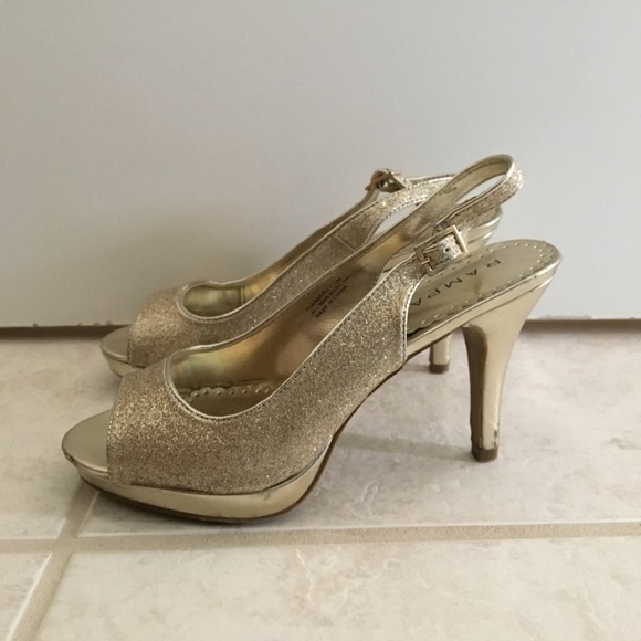 Rampage Gold Glitter Heel - Picture 1 of 2