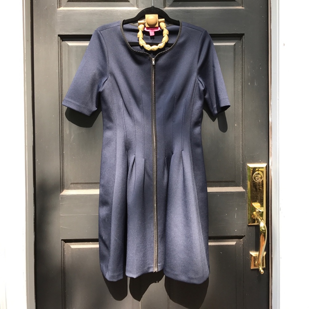 Betsy Johnson Dress /zipper front & princess seams